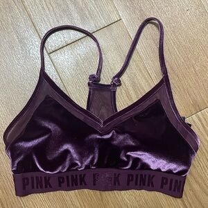 Size M - Victoria’s Secret PINK - Deep Purple Velvet sports bra